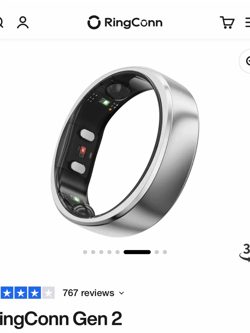 Silver RingConn Gen 2